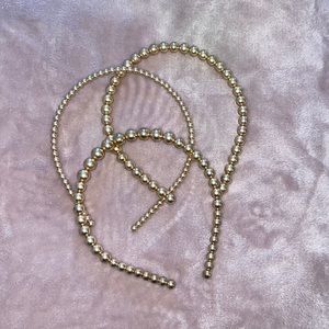 Anthropology Gold Bauble Headband Set